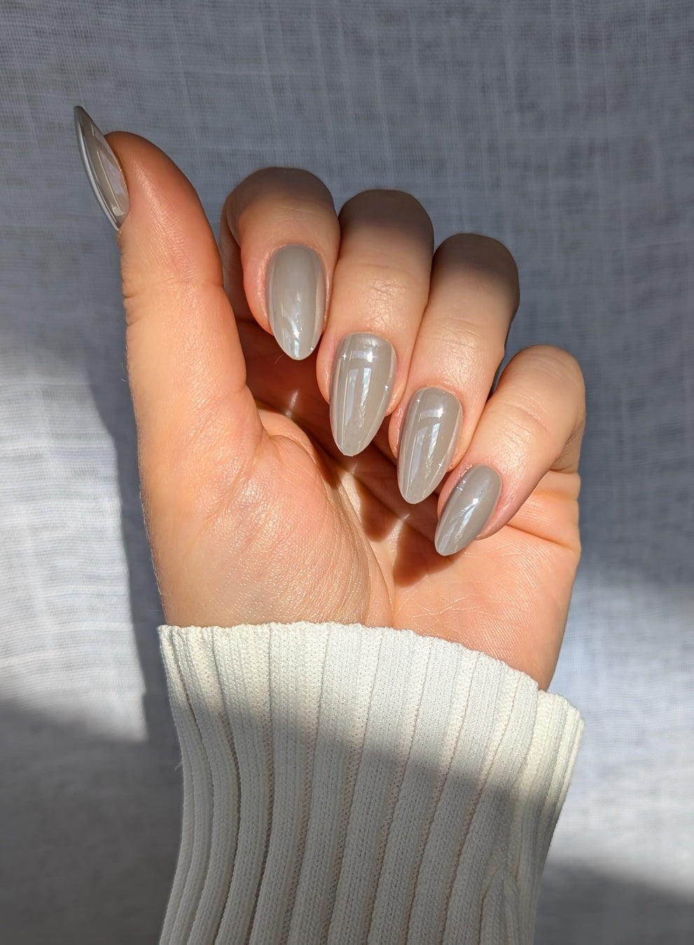 Chrome Greige | Short Almond – Press On Club.